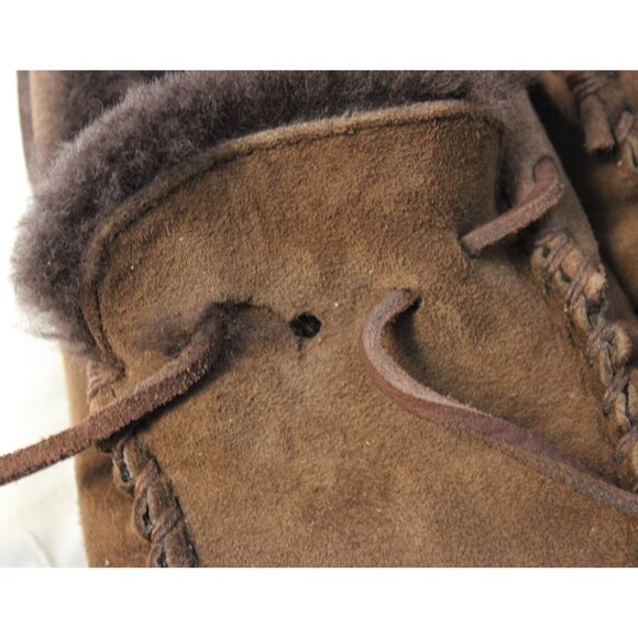 L.L. Bean Men\'s Brown Suede Slippers sz 10 Shearling Lined Wicked Good main image 8